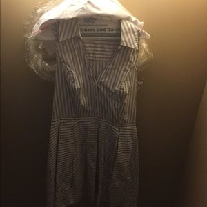 Express nautical fit and flare dress